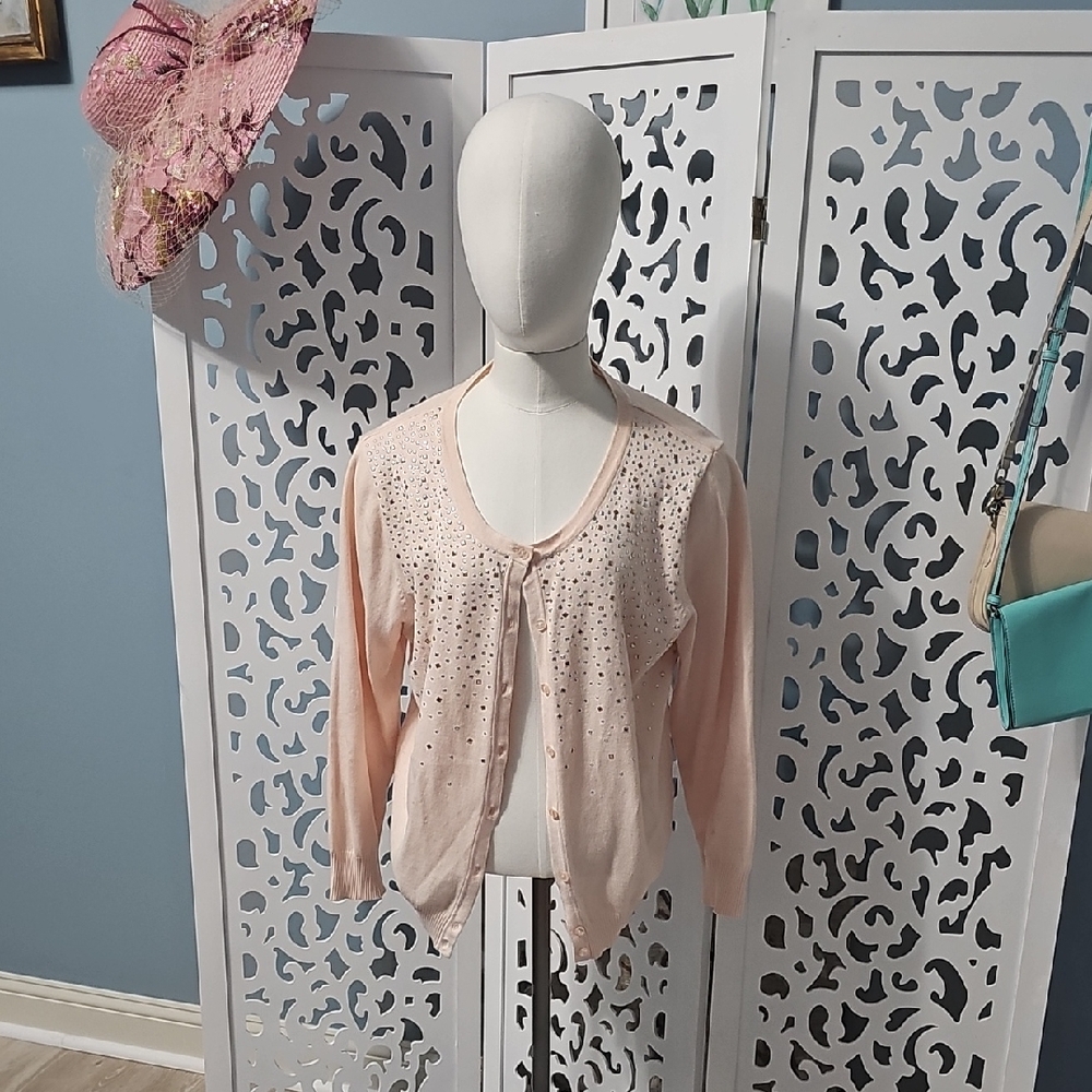 Elegant Pink Cardigan Sweater